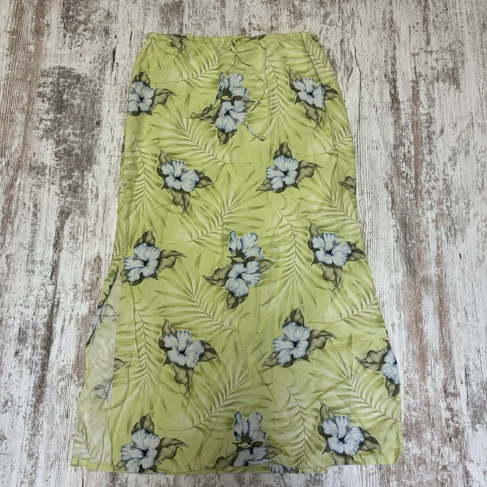 Vintage Tommy Bahama‎ Women's Hawaiian Skirt Silk Linen Blend Tropical Floral 4